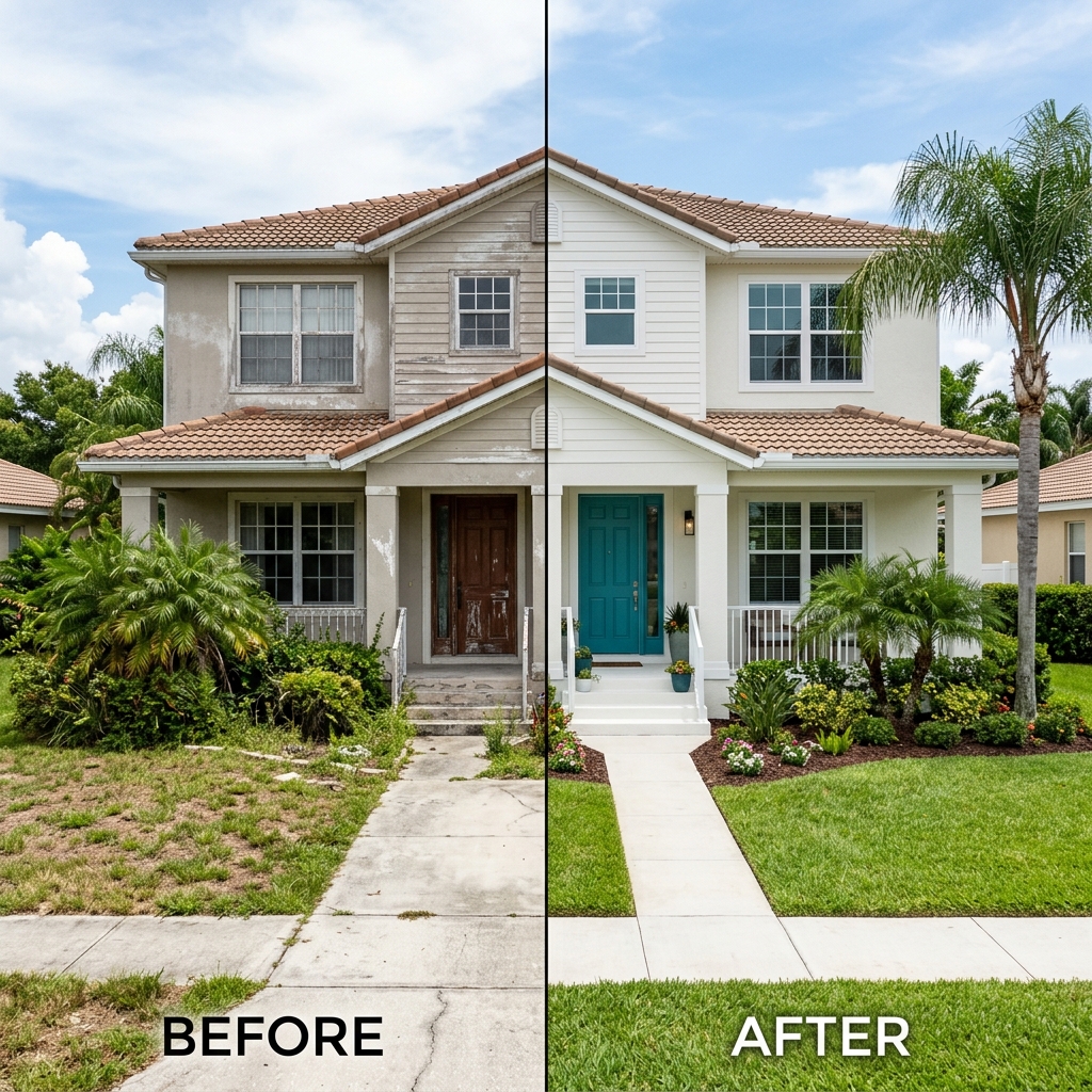 Faded exterior before painting